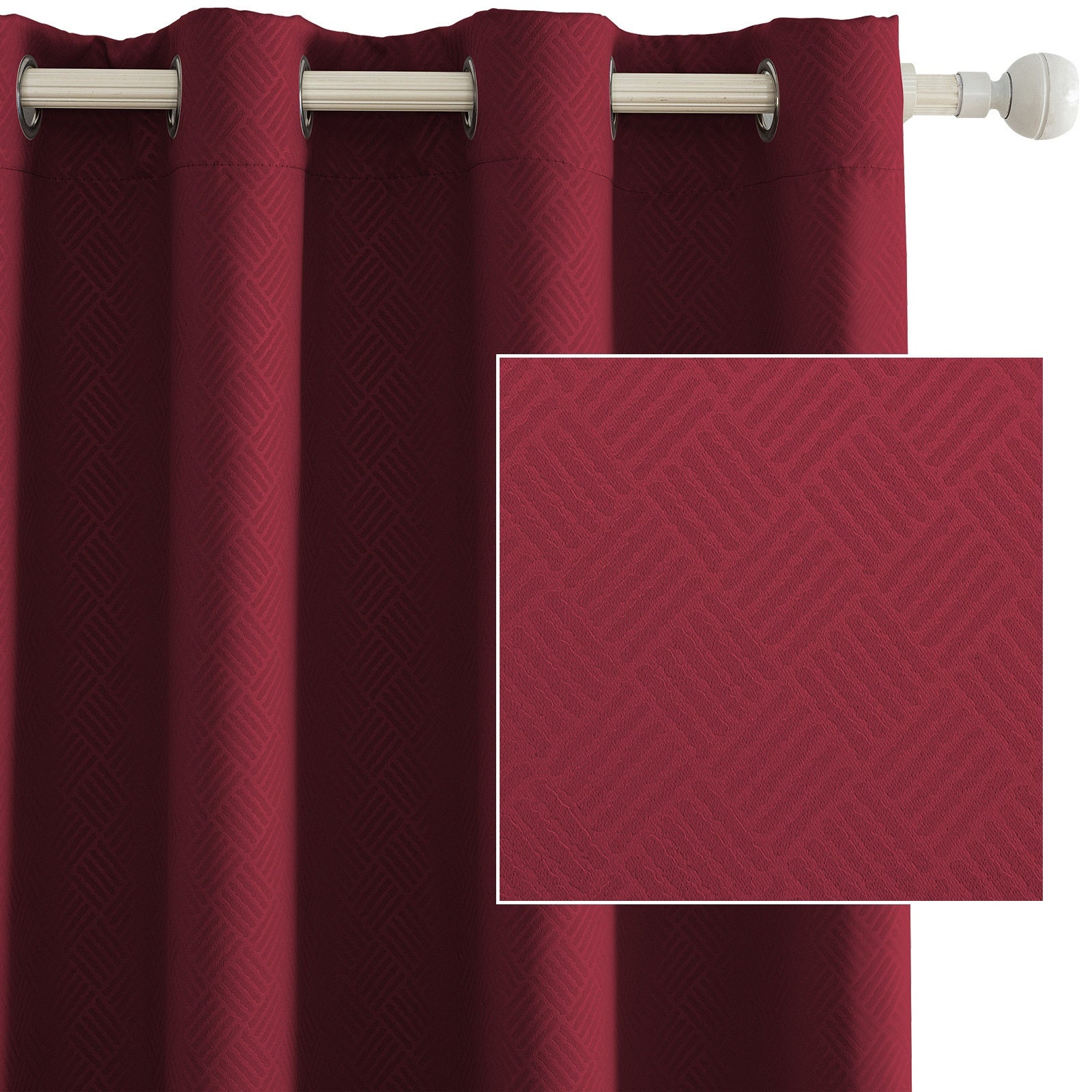 Cortinas opacas YSTYLE 2, método de colgante perforado, protección solar, protección de la privacidad, aislamiento térmico, reducción de ruido, adecuadas para diversas decoraciones de interiores como dormitorios, salas de estar y restaurantes