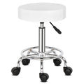 Taburete Negro Giratorio con Reposapiés Ergonómico Ajuste de Altura de Trabajo de Oficina Silla de Masaje para Spa Salón de Tatuajes Clínica Dental Belleza