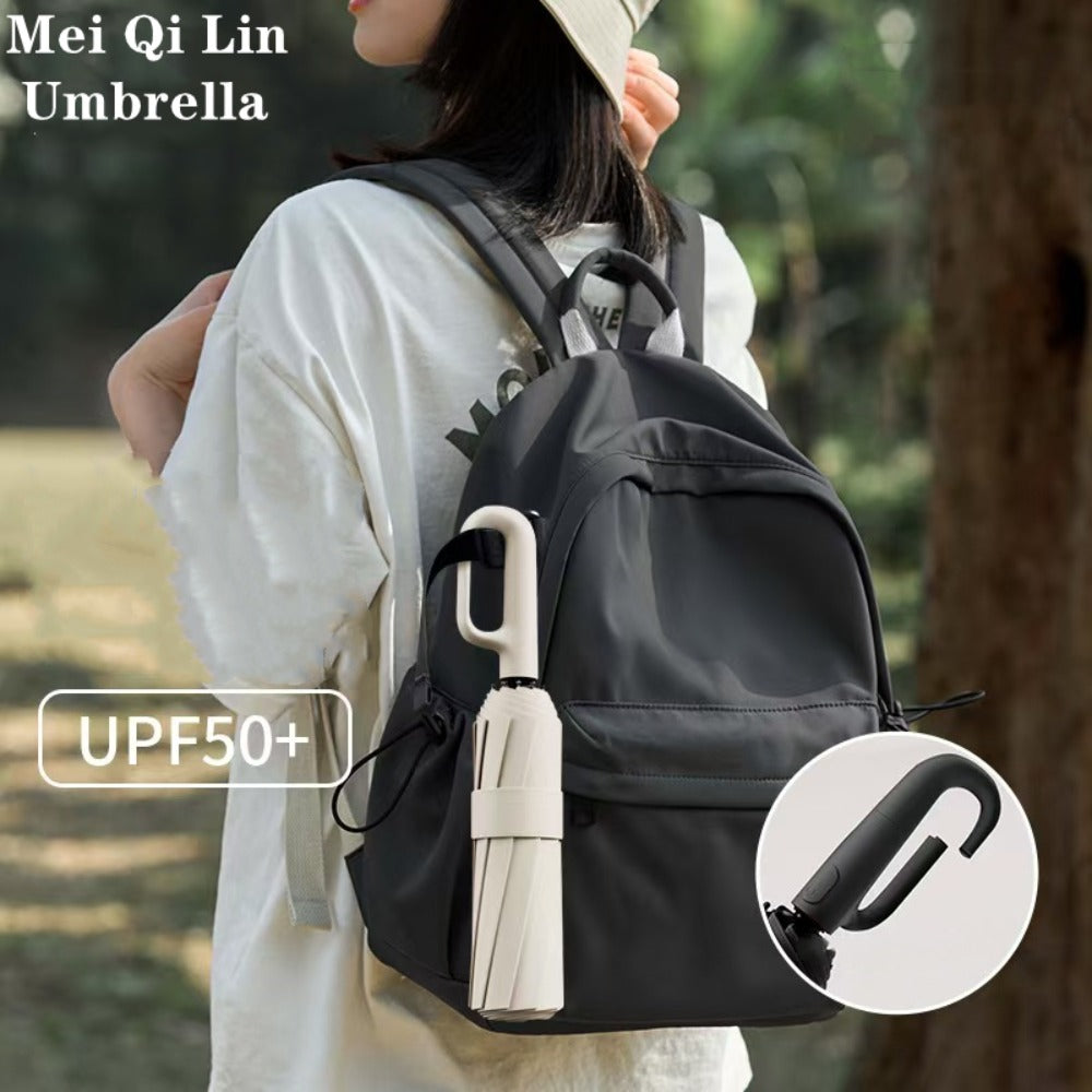 1 y 2 Especificaciones Opcionales, Paraguas Plegable con Hebilla Totalmente Automática, y Protección Solar, Adecuado Tanto para Hombres Como para Mujeres, Paraguas de Viaje, Con un Diámetro de 106cm/41.2 pulgadas Cuando Está Abierto, Robusto y Duradero, P