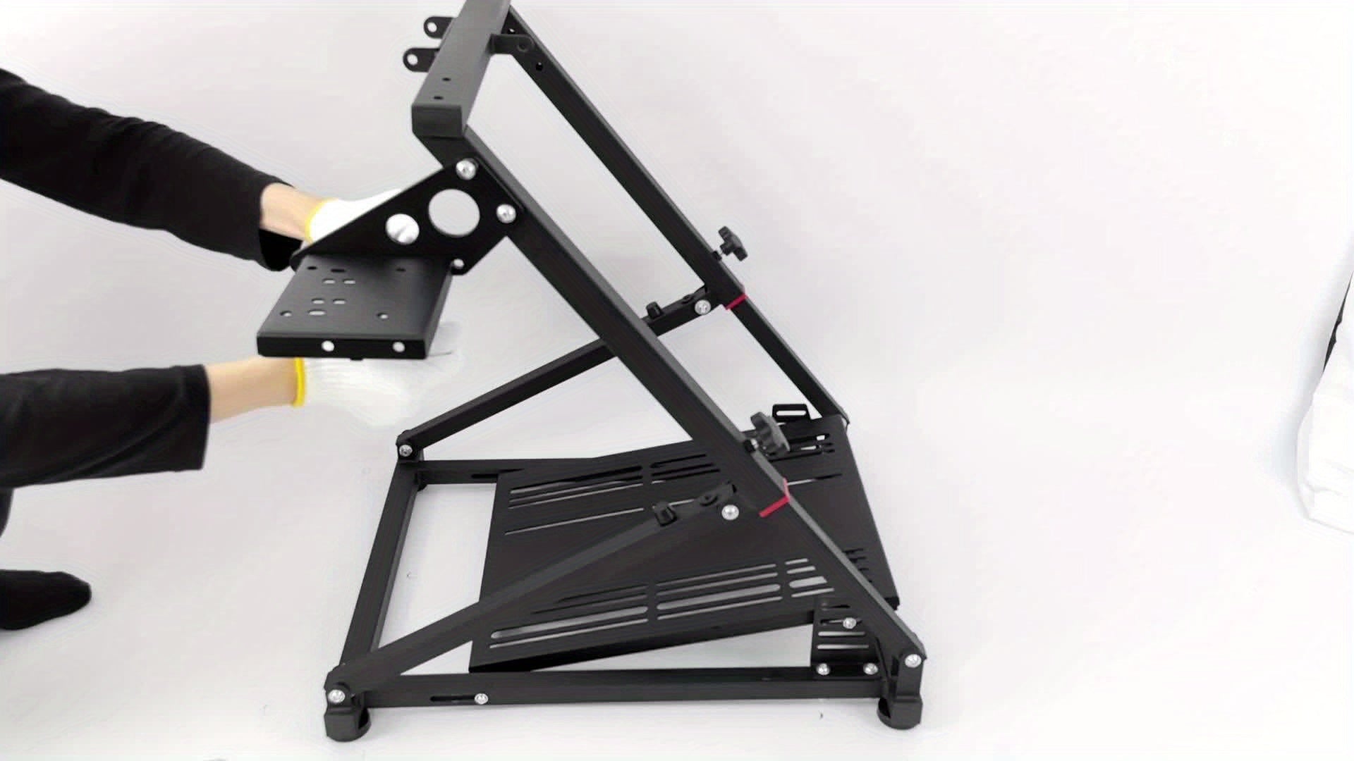 Soportes para volante de carreras | Soporte Plegable para Volante de Carreras Simulador de Volante Estructura Triangular Soporte para Logitech
