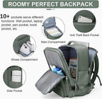 Mochila de Viaje para Cabina de Avion 45x32x18 para Vuelo Barato Equipaje de Mano y Espaciosa con Compartimento para Zapatos y Mochila Antirrobo Multifuncional para Viajes 2210.Travel Bag, Antirrobo, Negro, Bolsa de viaje