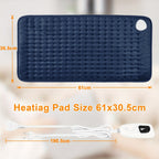 Almohadilla Calentadora XL - 6 Niveles de Calor, Hasta 140 °F, Apagado Automático de 2 Horas, 84Cm X 43Cm 60Cm X 30Cm, Franela Suave, Lavable a Máquina, Almohadilla Calentadora para Cuello, Hombro, Rodilla, Pierna, Regalo para Hombre, Mamá y Papá, Regalo