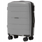 Maleta de Cabina de 20", Dura, Aproximadamente 55 X 40 X 20 Cm / Color Gris / Equipaje de Mano RESISTENTE AL DAÑO, Toma de Mano Telescópica / 4 Ruedas Dobles de 360° / Cerradura con Código / Asas Laterales y Superiores HAWFINCH