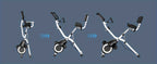Bicicleta estática plegable de interior Micyox MX711 con asiento extragrande, 16 niveles de resistencia, pantalla, sensor de frecuencia cardíaca, equipo de fitness que ahorra espacio