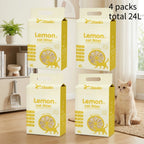 Arenero para gatos de tofu 6L - Sin polvo, fácil de formar bolas, control de olores - y seguro para gatitos - Paquete de 4 bolsas
