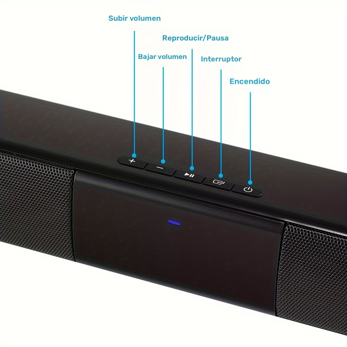 Barra de sonido inalámbrica 2 en 1 para TV PC y cine en casa | diseño funcional