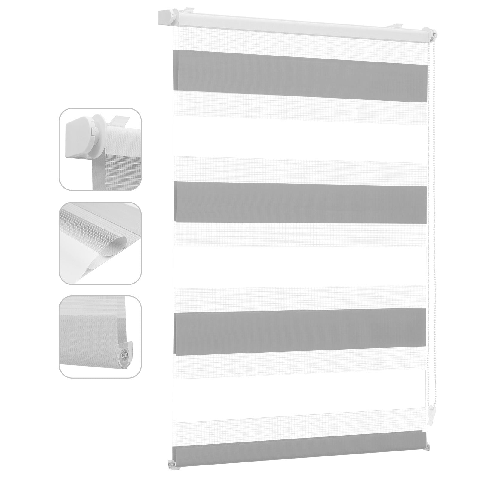 Sekey Doble Color Zebra Blind 90G, Cortina 2 en 1 con Control de Luz, Protección de Privacidad para Dormitorio y Sala de Estar