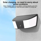 Cámara de Seguridad Solar ANRAN y Luz de Pared, Inalámbrica 2.4G para Exteriores, Protección del Hogar con Detección de Movimiento AI, Luz Activada por Movimiento, Comunicación Bidireccional, IP65, Alarma Inteligente con Sirena