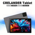 Tabletas Android | CRELANDER Tablet PC de 10.1 pulgadas, Nueva Tablet Android, 12GB (4GB+ 8GB Expandible) RAM y 128GB ROM, Soporte para Expansión
