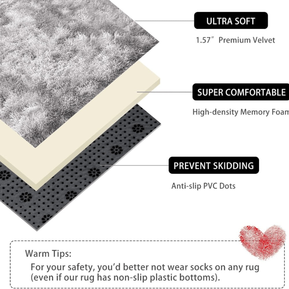 1pc alfombra de felpa suave, alfombra antideslizante, alfombra para cabecera, tapete tie dye para sala, decoración del hogar, colchoneta para mascotas, alfombra para dormitorio o sala, ideal para decoración navideña y Halloween
