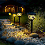 Juego de 6 luces solares de camino Setonr para exterior, luces LED de estaca para jardín para césped, patio, paisajismo, patio, camino y decoración de maceteros