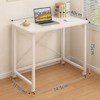 Mesa Escritorio Plegable, Mesa de Oficina Plegable, para Ordenador, Pequeño Mesa Ordenador Plegable Escritorios portátiles para Estudio, Casa Oficina 80x40x75cm