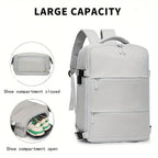Mochila de Viaje Versátil para Mujer, Bolso Casual Estiloso y Multifuncional para Laptop, Mochila Deportiva para Exteriores con Compartimento para Zapatos