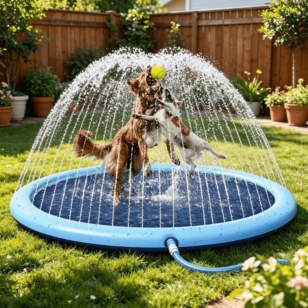Piscina para Perros Grandes tapete de Juego para Perros Piscina Plegable para Perro Plegable y Portátil de PVC