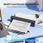 Impresora Térmica Portátil A10 Mejorada, Impresora Térmica Sin Tinta Compatible con Tamaño Carta US y A4, para Negocios/Oficina/Hogar, Compatible con Teléfono, Tablet y Laptop, Viene con 10 Hojas de Papel Térmico