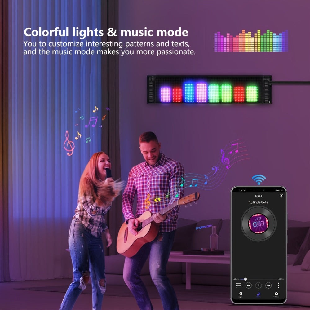 Ojo del Diablo LED Flexible para Automóvil, Pantalla de Luz Programable con Logo Publicitario, Texto y Grafiti, Aplicación Inteligente, Bluetooth USB