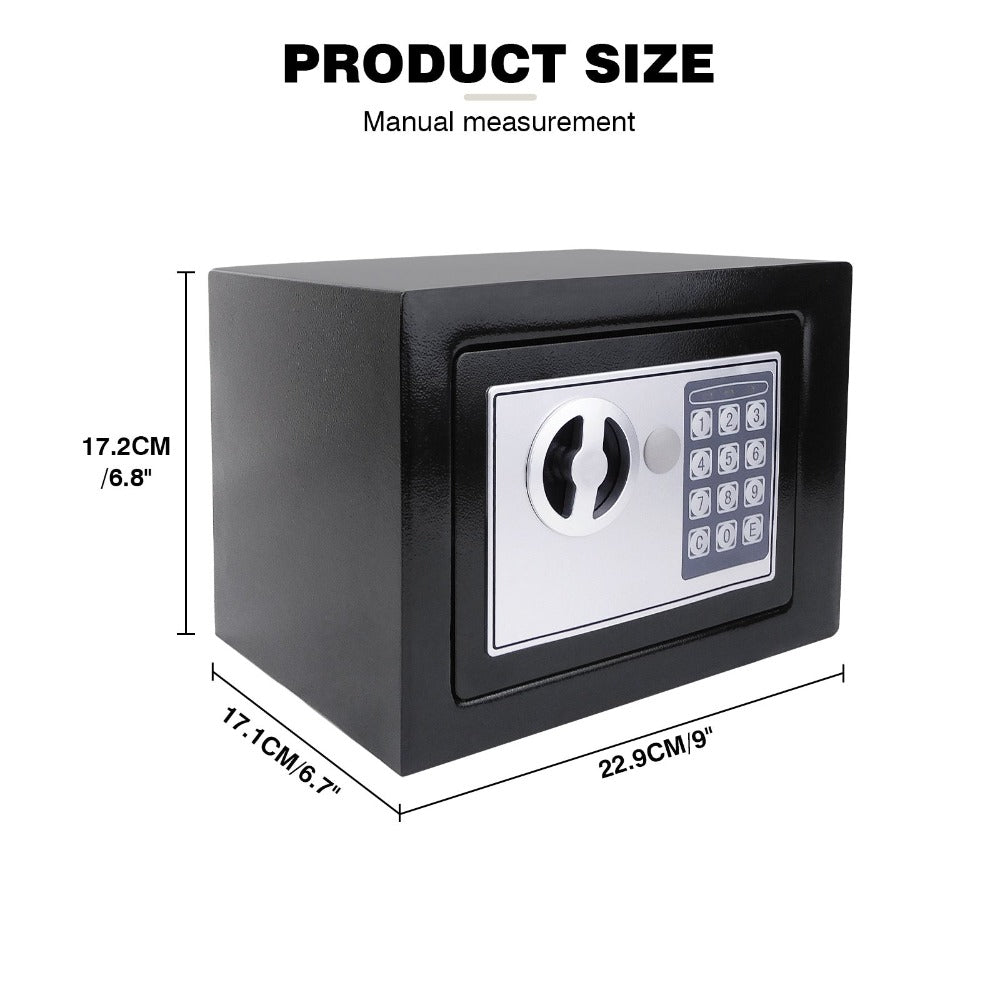 Caja Fuerte Digital Electrónica, Caja Fuerte de Pared, Caja de Dinero, Caja Fuerte Antirrobo con Llave, Caja Fuerte de Pared para Oficina, Hotel, Caja Fuerte Pequeña de Acero Premium para Hotel, Oficina, Negocios