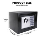 Caja Fuerte Digital Electrónica, Caja Fuerte de Pared, Caja de Dinero, Caja Fuerte Antirrobo con Llave, Caja Fuerte de Pared para Oficina, Hotel, Caja Fuerte Pequeña de Acero Premium para Hotel, Oficina, Negocios