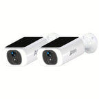 ANRAN Cámara de Seguridad Solar, Perfecta para Monitoreo de Jardín, Exterior, Wifi Inalámbrico, Alimentada por Batería, Visión Nocturna a Color, Detección de Movimiento PIR, Audio Bidireccional
