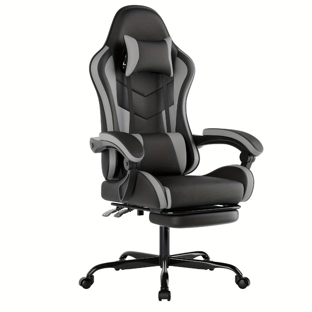 Silla Gamer, Silla de Computadora, Inclinación de Respaldo de 135°, Silla Ergonómica con Reposapiés, Silla de Oficina, Silla de Computadora Ergonómica con Soporte Lumbar, Silla para Esports
