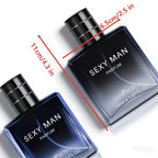 Set de Perfumes de 3 Opciones (Paquete de 2) (2 X 55 ml/1.8 oz) | Botellas con Degradado Negro/Azul | Aroma a Bergamota y Cuero | Perfecto para Inauguración de Casa y Uso Personal