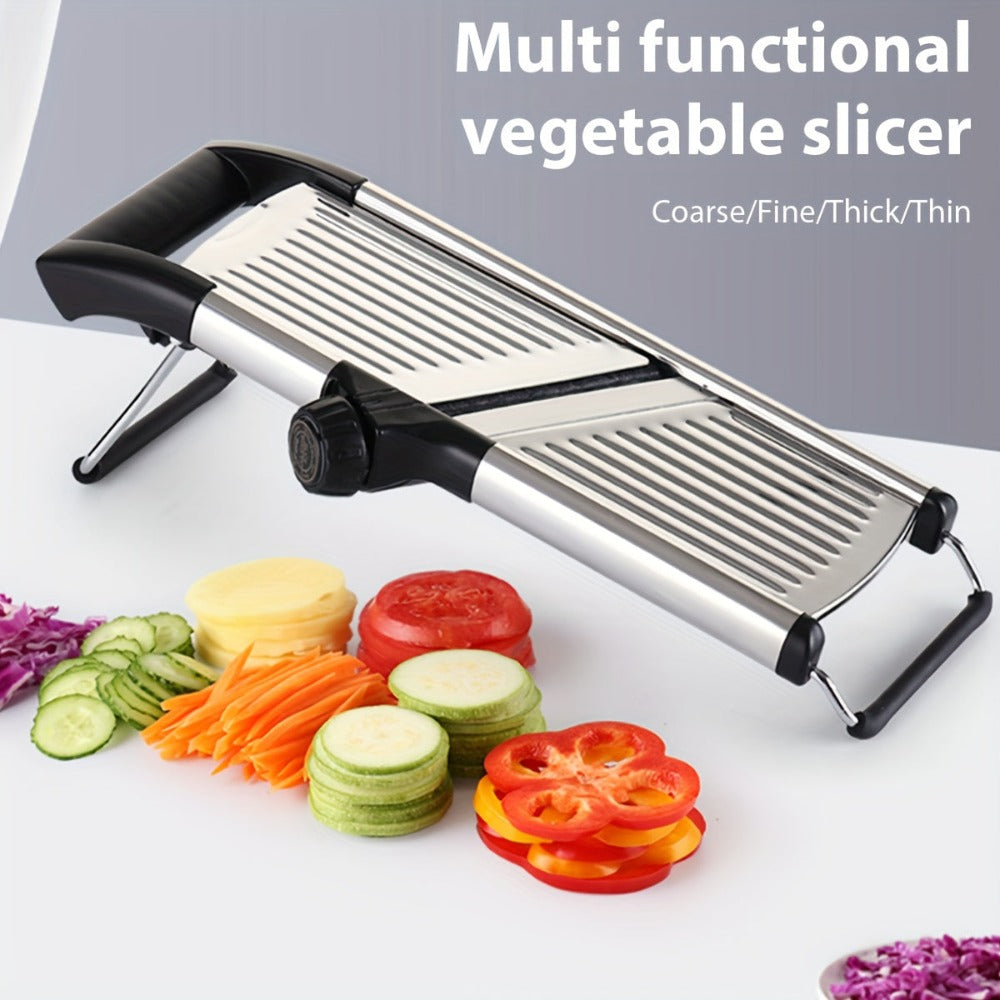 Cortador Profesional de Verduras de Acero Inoxidable, Rallador Ajustable - Accesorios de Cocina para Cebolla y Papa, Herramienta Práctica para Cocinar y Saltear Rápido en Fiestas, Regalos de Navidad y Halloween