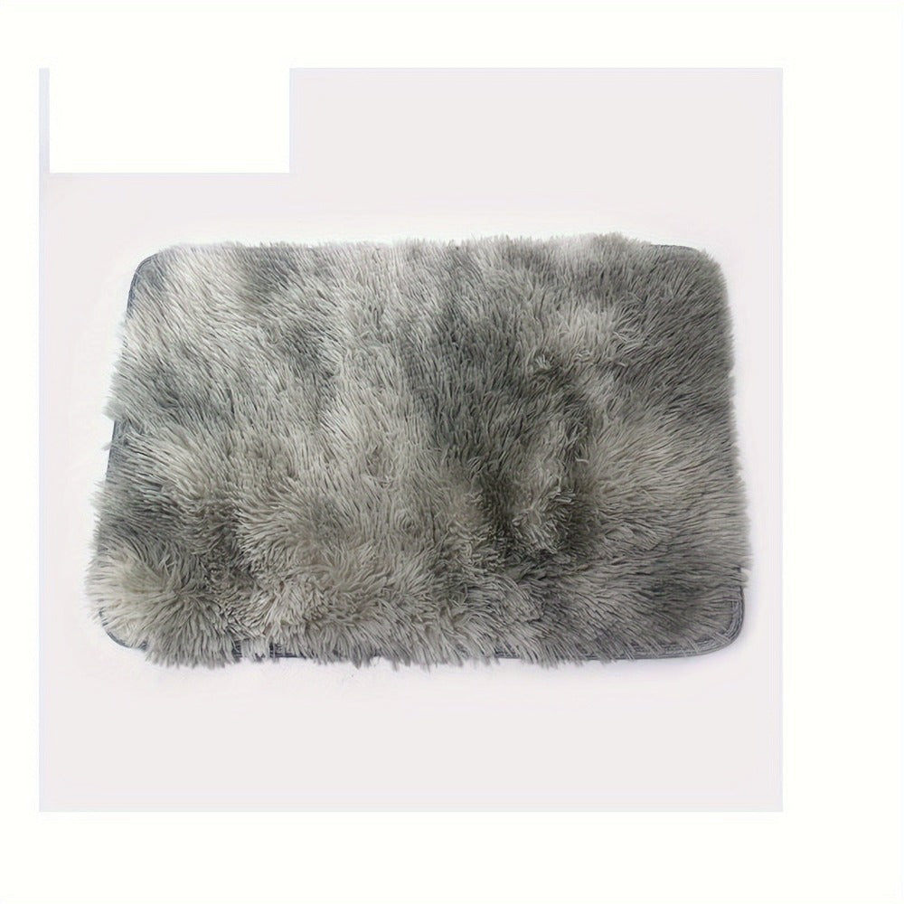1pc alfombra de felpa suave, alfombra antideslizante, alfombra para cabecera, tapete tie dye para sala, decoración del hogar, colchoneta para mascotas, alfombra para dormitorio o sala, ideal para decoración navideña y Halloween