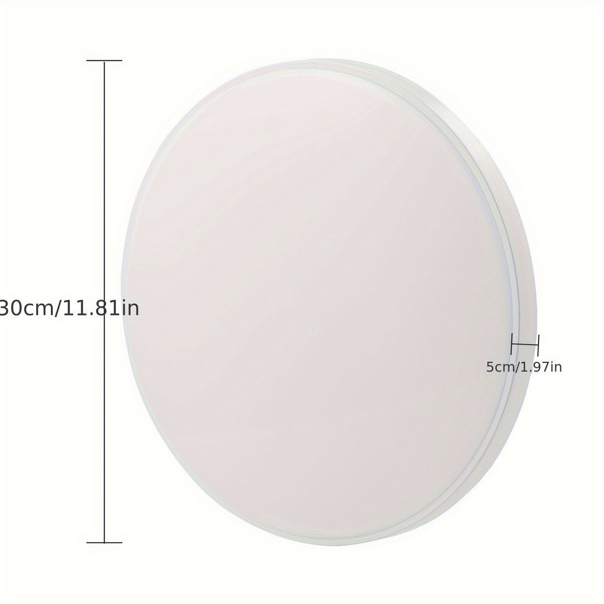 1pc Lámpara de Techo LED Ultra Delgada Redonda - Iluminación Moderna Minimalista Contemporánea, Semi-Encastrable/Montaje Empotrado, Eficiente en Energía, Blanco Frío (6500K) para Cocina, Baño, Sala, Oficina - Ideal para Decoración Hogareña 