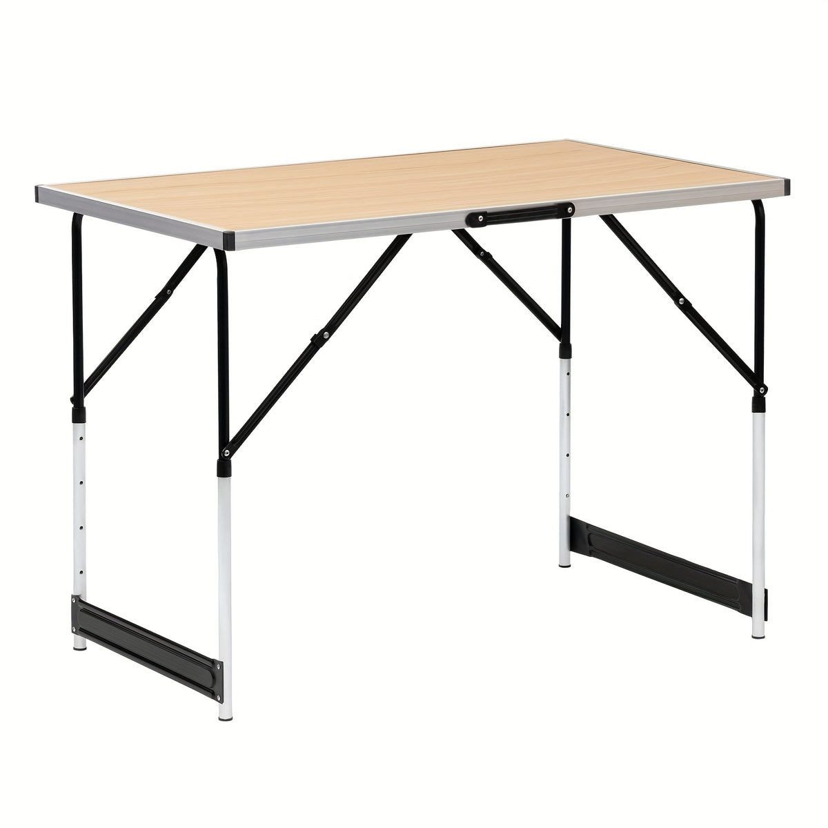 1pc Mesa de Picnic Plegable para Exteriores, Mesa Plegable Ligera para Camping, Aleación de Aluminio, Soporte a Prueba de Óxido, Resistente a los Arañazos, Resistente al Desgaste, Mesa Gruesa, Mesa Plegable Portátil para Camping, Uso Dual p