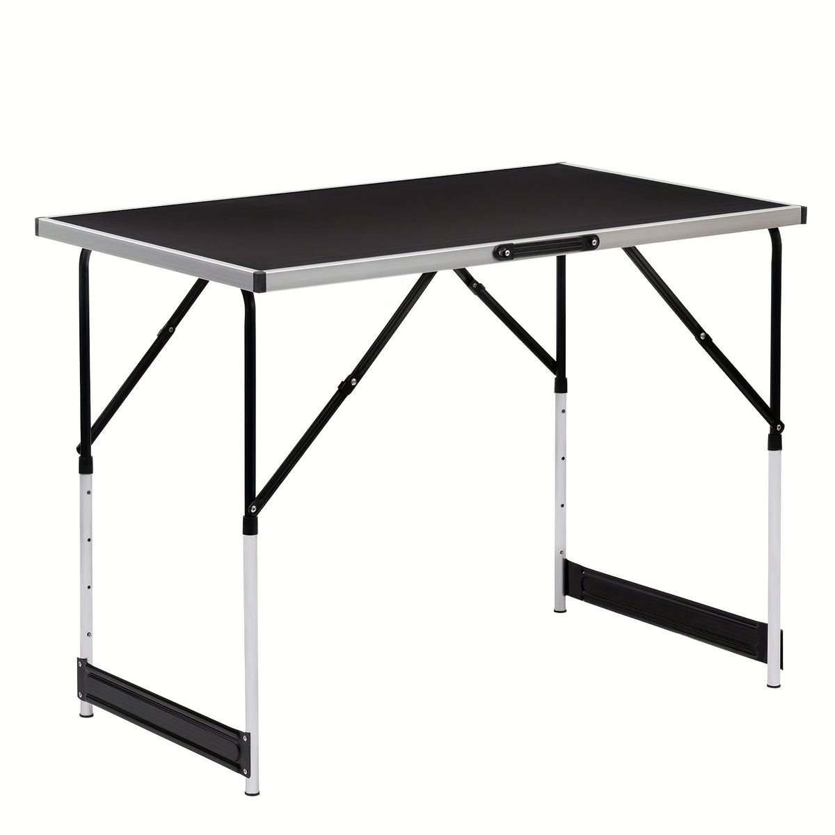 1pc Mesa de Picnic Plegable para Exteriores, Mesa Plegable Ligera para Camping, Aleación de Aluminio, Soporte a Prueba de Óxido, Resistente a los Arañazos, Resistente al Desgaste, Mesa Gruesa, Mesa Plegable Portátil para Camping, Uso Dual p