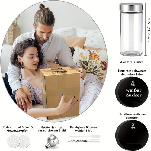 1pc Organizador Giratorio de Especias | Plato Giratorio para Especias | 20 Frascos de Especias de 100ml | Estantería de Especias de Cinco Niveles Giratoria | Etiquetas para Especias | Estante de Cocina | Organizador de Especias detail image