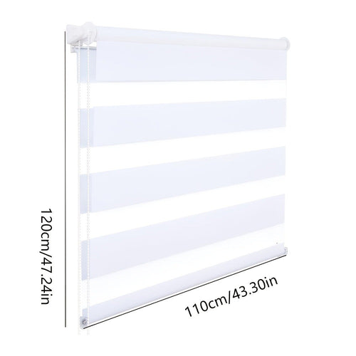 1pc, Persianas Doble Rodillo, Bloqueo de Sol y Luz, Persianas Zebra, Dormitorio Sala Baño, Semi-transparente, Sin Perforación, Decoración del Hogar detail image