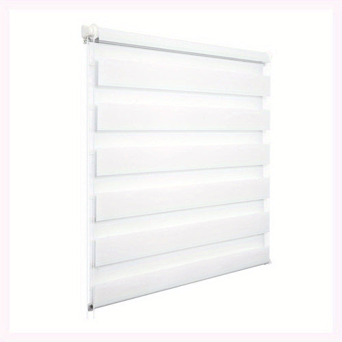 1pc, Persianas Doble Rodillo, Bloqueo de Sol y Luz, Persianas Zebra, Dormitorio Sala Baño, Semi-transparente, Sin Perforación, Decoración del Hogar product image