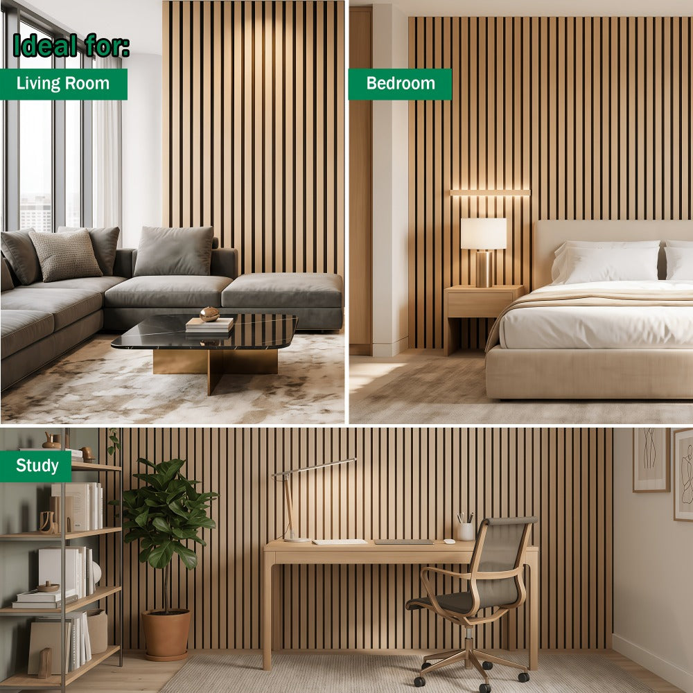 2/4 piezas de paneles acústicos de madera (120×60 cm), hechos de material de fieltro que absorbe el sonido, diseñados para aislamiento acústico, reducción de ruido y eliminación de eco, disponibles en una variedad de colores, adecuados para