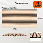 2/4 piezas de paneles acústicos de madera (120×60 cm), hechos de material de fieltro que absorbe el sonido, diseñados para aislamiento acústico, reducción de ruido y eliminación de eco, disponibles en una variedad de colores, adecuados para
