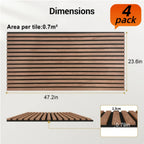 2/4 piezas de paneles acústicos de madera (120×60 cm), hechos de material de fieltro que absorbe el sonido, diseñados para aislamiento acústico, reducción de ruido y eliminación de eco, disponibles en una variedad de colores, adecuados para