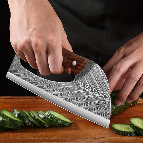 2 Piezas de Cuchillos de Cocina Ahorradores de Esfuerzo, Juego de Cuchillos de Chef Afilados de Alta Calidad, Cuchillo de Carnicero, para Picar Verduras, Pollo, Masa, Adecuado para Cocina, Restaurante, Utensilios de Cocina, Accesorios, Herr