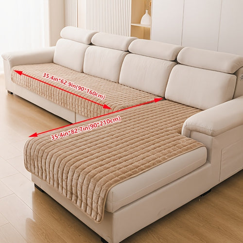 2 Piezas de Fundas Elegantes para Sofá Acolchadas en Franela - Protectores Muebles Suaves y Duraderos, Para Todo Clima, Amigables con las Mascotas, Lavable a Máquina para Sala, Dormitorio u Oficina | Textura Acolchada | Tapicería suave deta