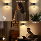 [2 piezas] Lámpara de pared a batería [2 para interior con sensor movimiento