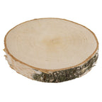 Lámina de Madera de Abedul 17–20 cm con Corteza Natural Redonda | Cortada a Mano, Cruda, Pulida, Producción de Poli | Perfecta para Decoraciones DIY, Adornos, Portavelas, Decoupage, Pirograbado, Transferencia de Fotos, Bodas Boho | Estructura de Veta Únic