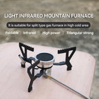 REDSUN FD3 Estufa de 3 Patas para Senderismo, Estufa de Gas Alpina Plegable, Estufa Portátil con Alta Resistencia al Viento, Encendido Piezoeléctrico, 10000BTU de Alta Potencia, Ideal para Exteriores, Camping, Senderismo y Picnic