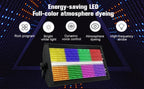 POLET 200W LEDRGBW 4 en 1 luz estroboscópica con partición 8+8 blanca 8000K DMX512 superbrillante para DJ, lavado, bodas, bar, efectos de iluminación escénica estroboscópica para fiestas, clubes y espectáculos
