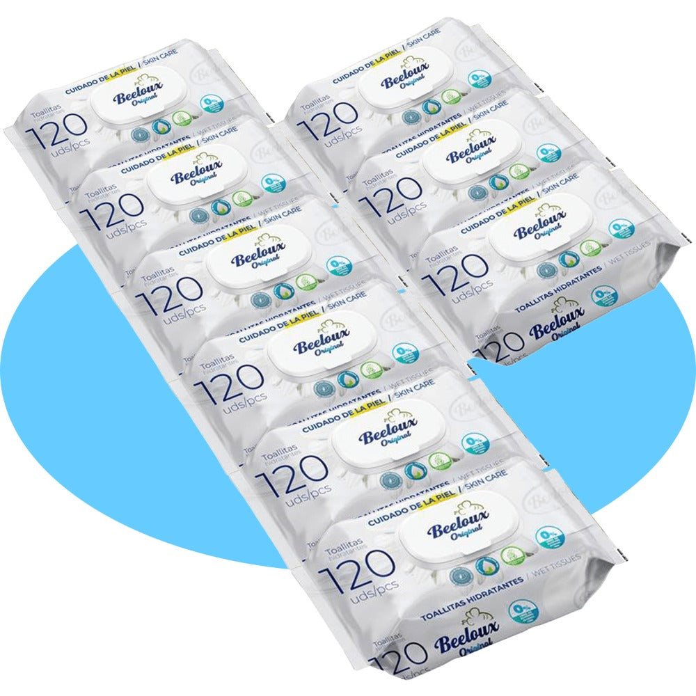 Toallitas Húmedas, Cuidado e Hidratación Profunda, Fibras Ultrasuaves ideales para Piel Sensible, Perfume Fresco, Packs de 3/6/9/12 Unidades, 360/720/1080/1440 Toallitas - Bestline