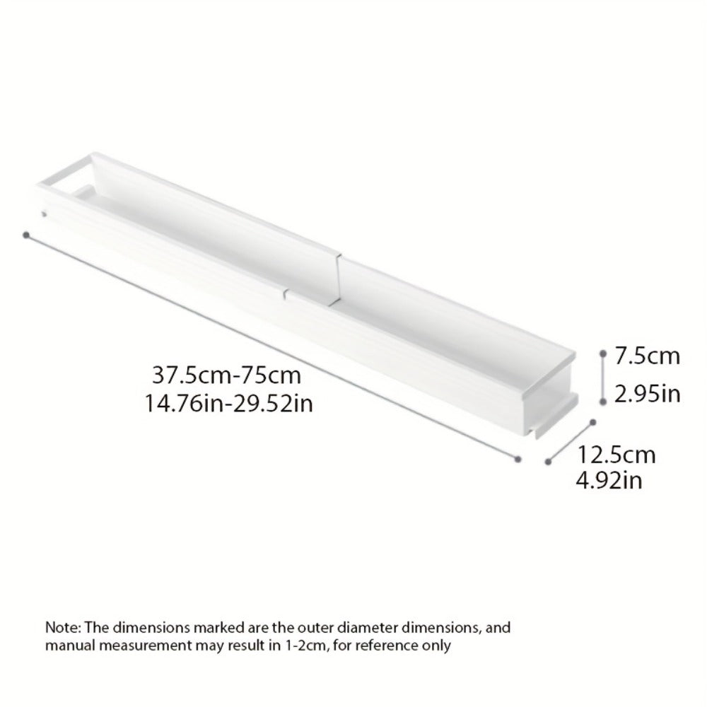 Estante de Especias Expandible, Estante de Metal Multifuncional, Estante de Almacenamiento Retráctil para Varios Botellas y Frascos en la Cocina - Estante de Platos de Un Solo Nivel, Orden y Arreglo, Uso Multiusos, Regalo Perfecto para el Día del Padre