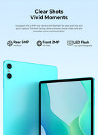 Tabletas Android | Teclast P33 Tablet de 10.1 pulgadas IPS, 9GB (3+6GB Virtual) RAM, 64GB ROM, Android 15, WiFi6, Batería de 6000mAh, Carga