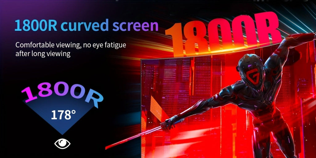 Monitor para juegos Gawfolk de 27 pulgadas, resolución 1080P (1920x1080), frecuencia de actualización ultrarrápida de 99Hz con altavoces integrados. Ideal para juegos y uso de oficina. Diseño de pantalla curva con puertos DisplayPort y HDTV. El regalo per