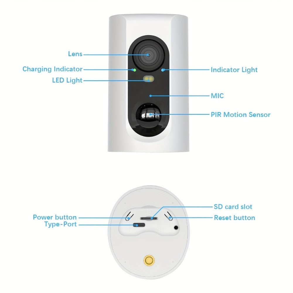 1/2 piezas, Cámara solar de baja potencia para exteriores 4G, 100% inalámbrica con energía solar, Cámara de seguridad para el hogar, Visión nocturna de 3MP, Seguimiento de movimiento, Detección PIR, Voz bidireccional, SIM y tarjetas SD incorporadas (no re