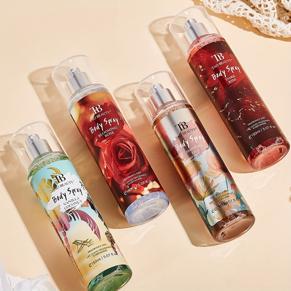 4 Piezas de Perfume Corporal y para Cabello - Crean un Encanto Irresistible, Fragancia Duradera para Todas las Estaciones, Ideal para el Día a Día, Citas o Ocasiones Especiales