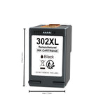 Cartucho de tinta negra compatible HP 302XL para impresora HP DeskJet 1110, DeskJet 2130 3630 3636 3639, OfficeJet 3830 3831 3833, OfficeJet 4520 4525 4527 4650 4652 4655 5230, Envy 4520 4525, 2 unidades