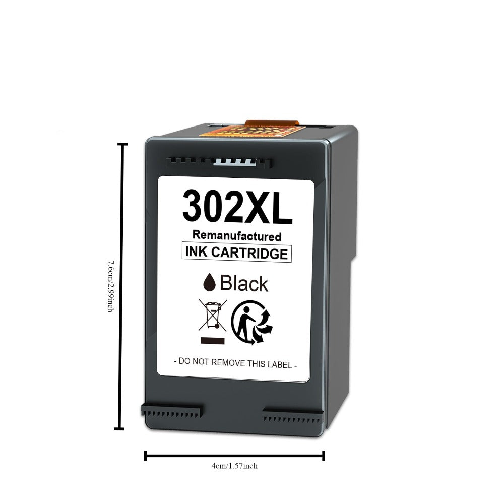 Cartucho de tinta negra compatible HP 302XL para impresora HP DeskJet 1110, DeskJet 2130 3630 3636 3639, OfficeJet 3830 3831 3833, OfficeJet 4520 4525 4527 4650 4652 4655 5230, Envy 4520 4525, 2 unidades